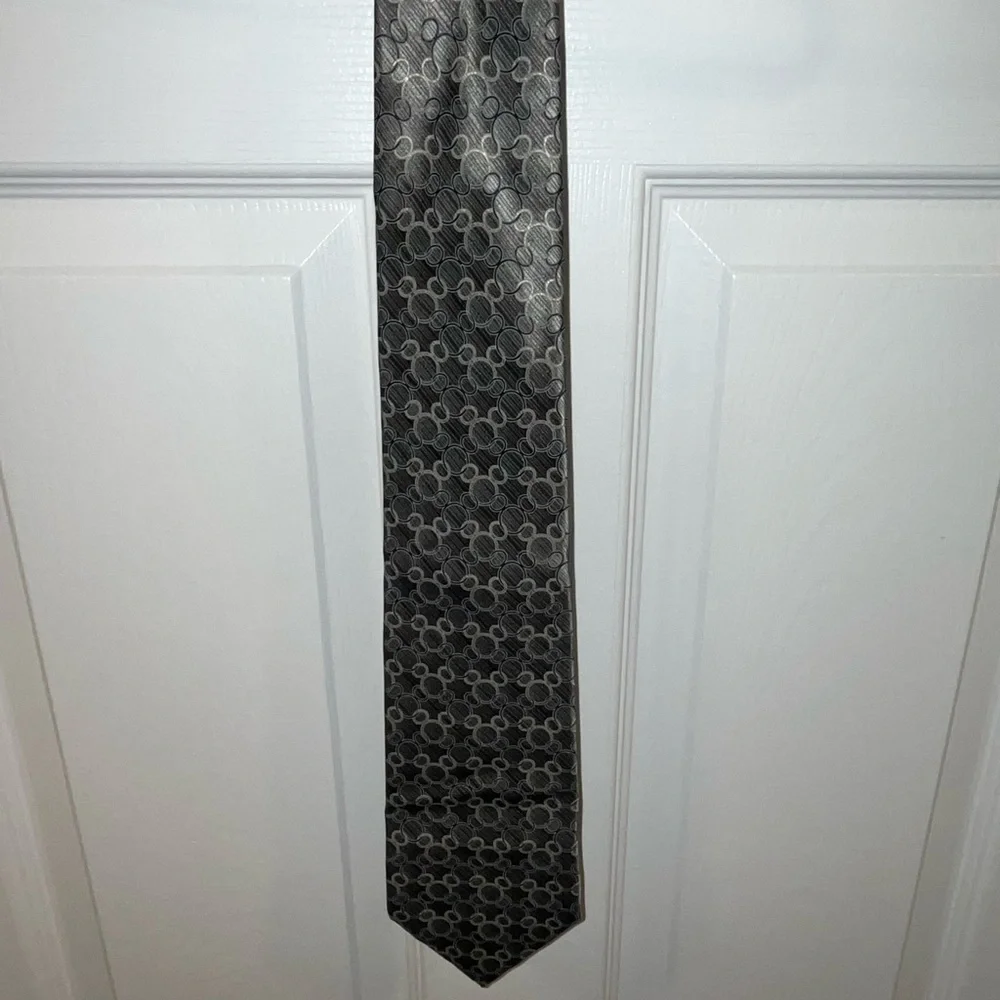 Walt Disney World Vintage Black, green and Gray Mickey Mouse Tie